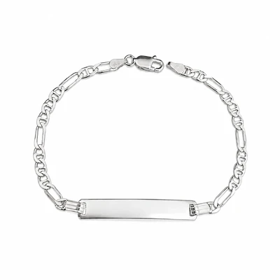 Pulsera esclava tejido fígaro personalizable Plata 925