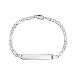 Pulsera esclava tejido fígaro personalizable Plata 925