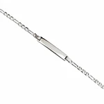 Pulsera esclava tejido fígaro personalizable Plata 925