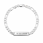 Pulsera esclava tejido fígaro personalizable Plata 925