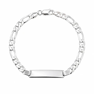 Pulsera esclava tejido fígaro personalizable Plata 925