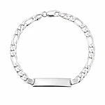 Pulsera esclava tejido fígaro personalizable Plata 925
