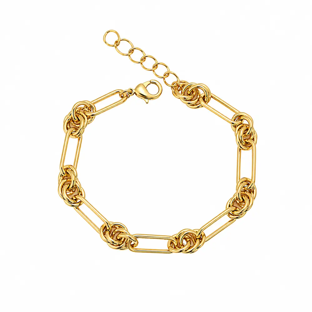 Pulsera eslabonada con nudos entrelazados 