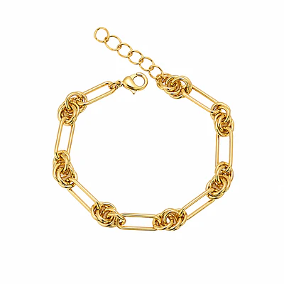 Pulsera eslabonada con nudos entrelazados 