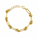 Pulsera eslabonada con nudos entrelazados 