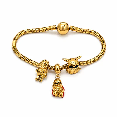 Pulsera Star Wars 3 charms Acero inoxidable 