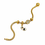 Pulsera perro 2 charms Acero inoxidable 