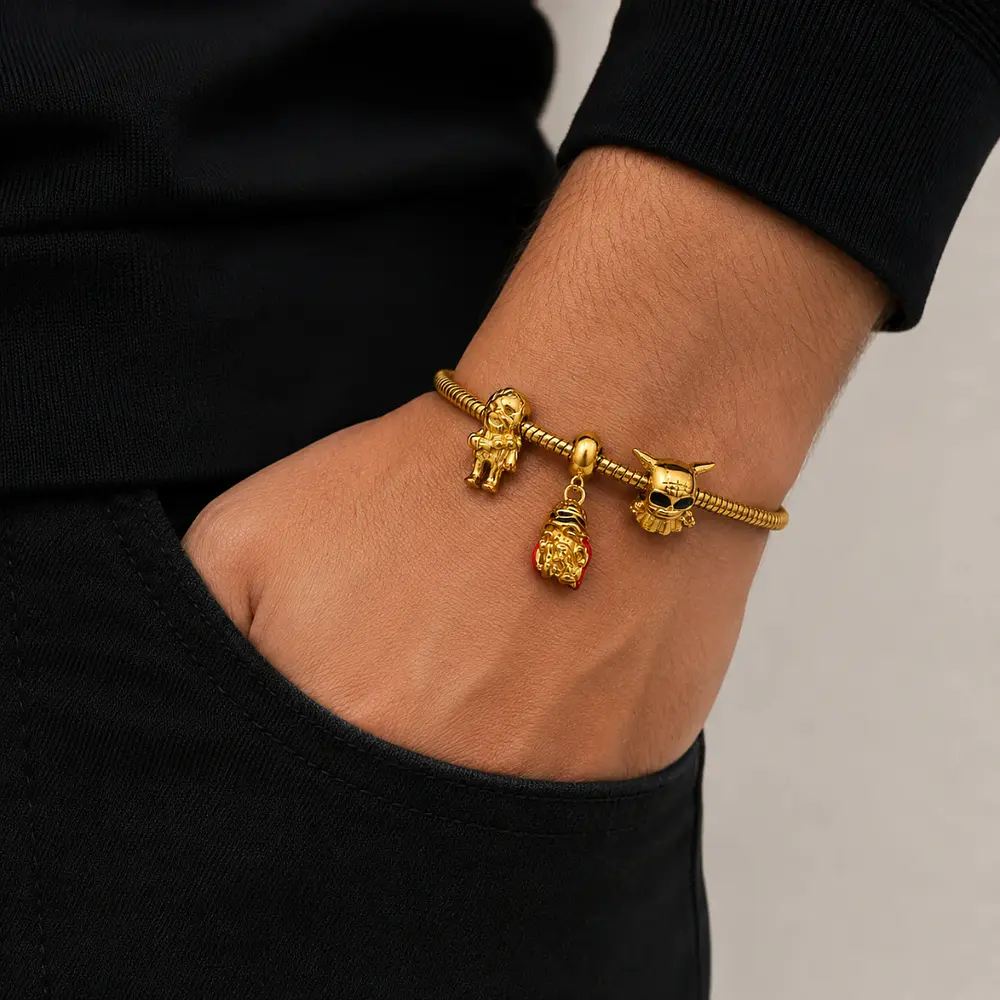 Pulsera Star Wars 3 charms Acero inoxidable 