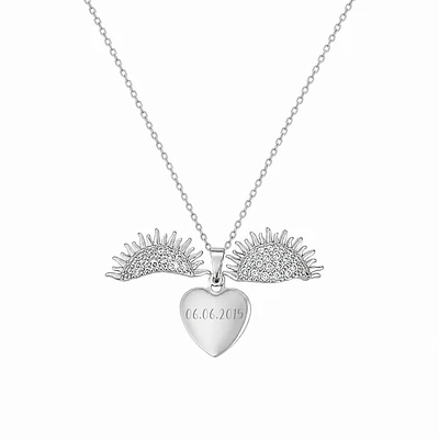 Collar flor de sol para personalizar con grabado plateado