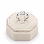 Anillos forma irregular con circón ajustables para parejas  