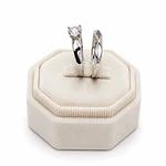 Anillos forma irregular con circón ajustables para parejas  