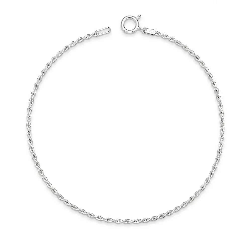 Pulsera con tejido lazo en Plata esterlina 