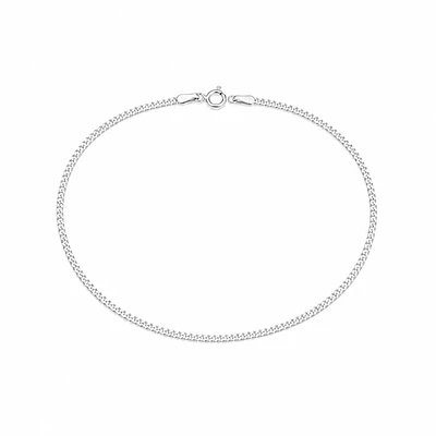 Pulsera cubana plana Plata 925