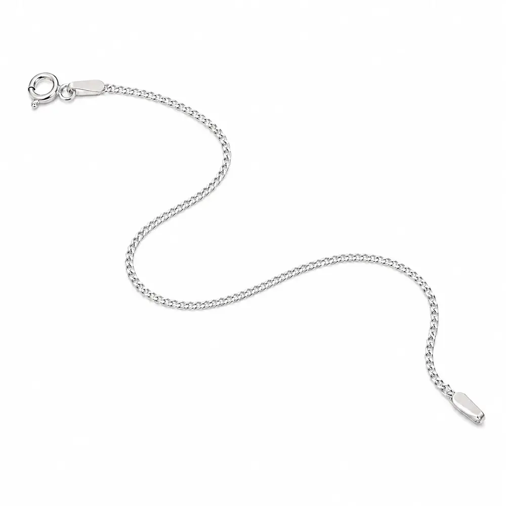 Pulsera cubana plana Plata 925