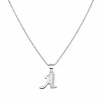 Collar letra inicial con incrustaciones Plata 925