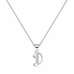 Collar letra inicial con incrustaciones Plata 925
