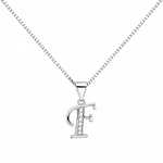 Collar letra inicial con incrustaciones Plata 925