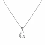 Collar letra inicial con incrustaciones Plata 925