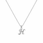 Collar letra inicial con incrustaciones Plata 925