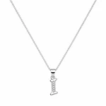 Collar letra inicial con incrustaciones Plata 925