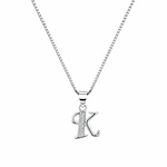 Collar letra inicial con incrustaciones Plata 925