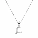 Collar letra inicial con incrustaciones Plata 925