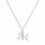 Collar letra inicial con incrustaciones Plata 925