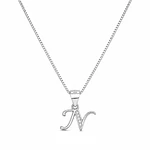 Collar letra inicial con incrustaciones Plata 925