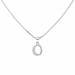 Collar letra inicial con incrustaciones Plata 925