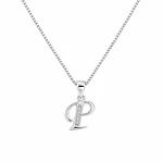 Collar letra inicial con incrustaciones Plata 925