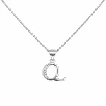 Collar letra inicial con incrustaciones Plata 925