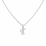 Collar letra inicial con incrustaciones Plata 925
