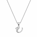 Collar letra inicial con incrustaciones Plata 925