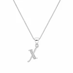 Collar letra inicial con incrustaciones Plata 925