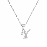 Collar letra inicial con incrustaciones Plata 925