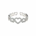 Anillo de corazones con micro incrustaciones 