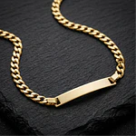 Pulsera Esclava para Hombre en Oro Laminado con Tejido Cubano