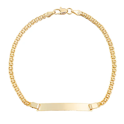 Pulsera Esclava para Hombre en Oro Laminado con Tejido Chinesco