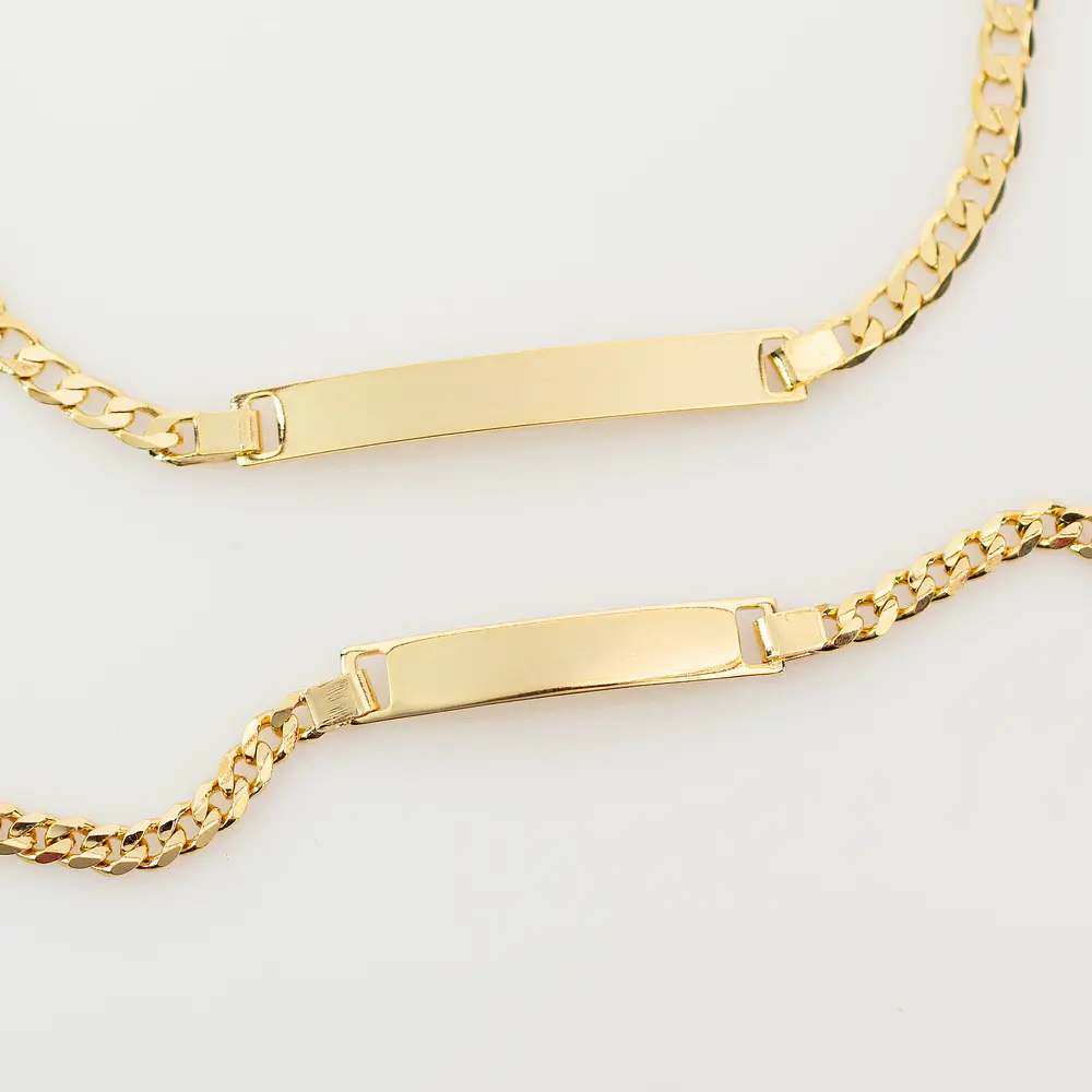 Kit de Pulseras para Papá e Hijo en Oro Laminado con Tejido Cubano