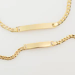 Kit de Pulseras para Papá e Hijo en Oro Laminado con Tejido Cubano