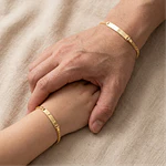 Kit de Pulseras para Papá e Hijo en Oro Laminado con Tejido Chinesco