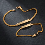 Kit de Pulseras para Papá e Hijo en Oro Laminado con Tejido Chinesco