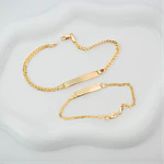 Kit de Pulseras para Papá e Hijo en Oro Laminado con Tejido Chinesco