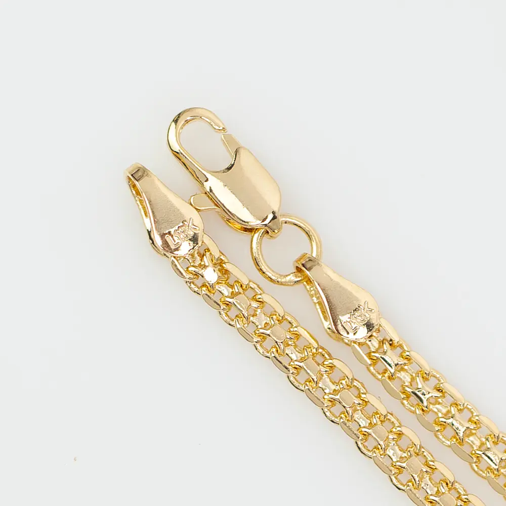 Kit de Pulseras para Papá e Hijo en Oro Laminado con Tejido Chinesco