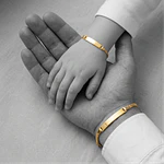Kit de Pulseras para Papá e Hijo en Oro Laminado con Tejido Chinesco