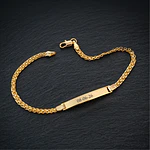 Pulsera Esclava para Hombre en Oro Laminado con Tejido Chinesco