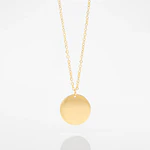 Collar medalla circular dorada 18mm personalizable 