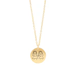 Collar medalla circular dorada 18mm personalizable 