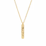 Collar Medalla Rectangular Dorado Personalizable 