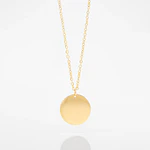 Collar Medalla Circular Dorado Personalizable